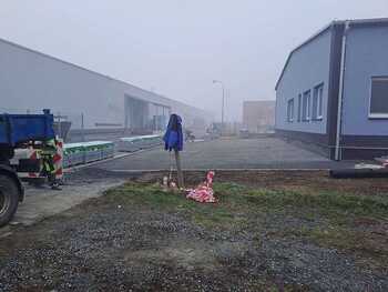 Odvodnění, dlažděná plocha - komerční prostor Držovice